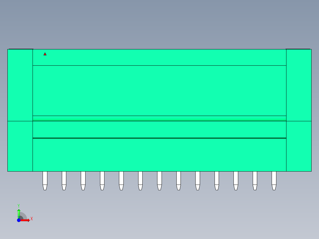 DEGSON 15EDG（公头） 3.5mm 螺钉锁紧，插拔式接线端子 FullPack-15EDGVTM-3.5-26P-14-00AH前视图