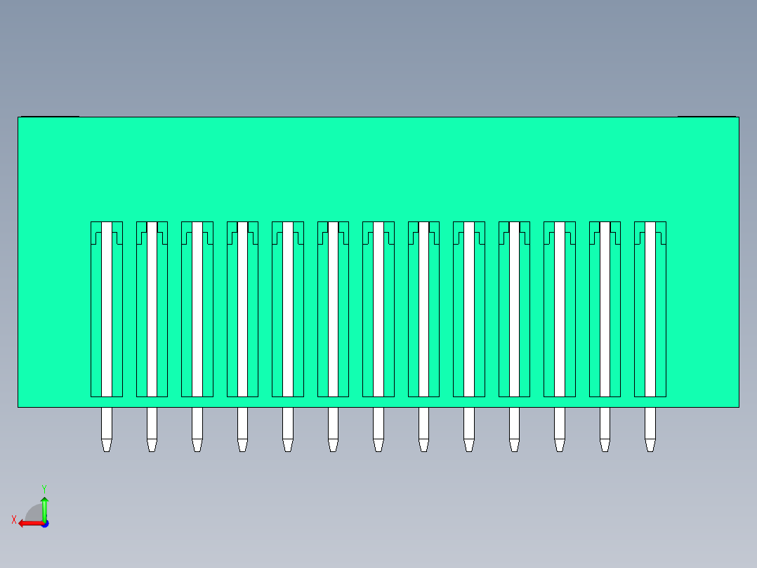 DEGSON 15EDG（公头） 3.5mm 螺钉锁紧，插拔式接线端子 FullPack-15EDGVTM-3.5-26P-14-00AH后视图