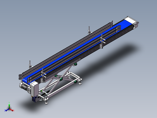 出包传送带3D数模图纸 Solidworks设计正等轴测缩略图