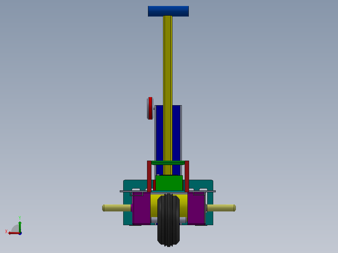 电动叉车模型图后视图