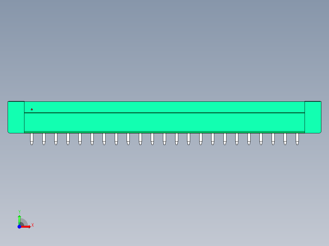 DEGSON 15EDG（公头） 3.5mm 螺钉锁紧，插拔式接线端子 FullPack-15EDGVM-3.5-23P-14-00AH前视图