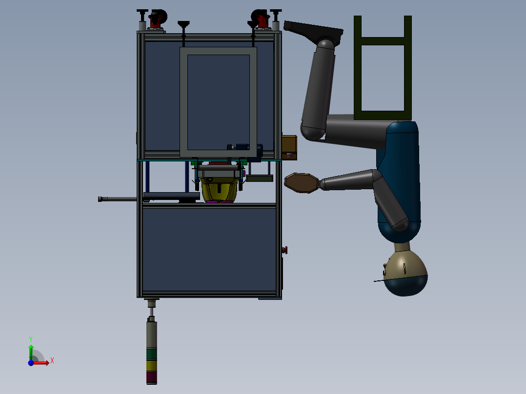 咖啡机底座锁螺丝机前视图