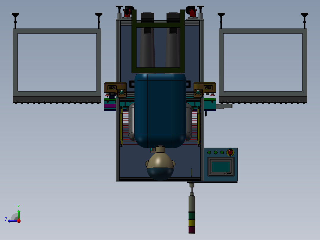 咖啡机底座锁螺丝机右视图