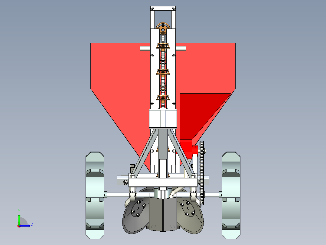 土豆播种机左视图