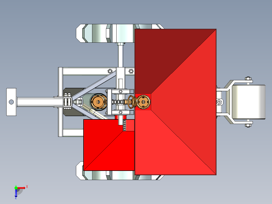 土豆播种机俯视图