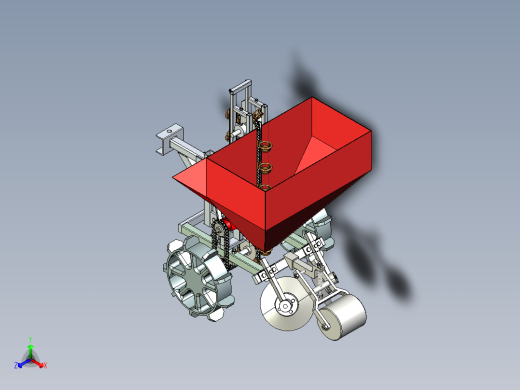 土豆播种机正等轴测缩略图