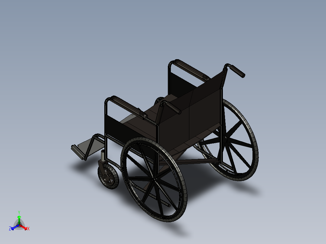 轮椅正等轴测图