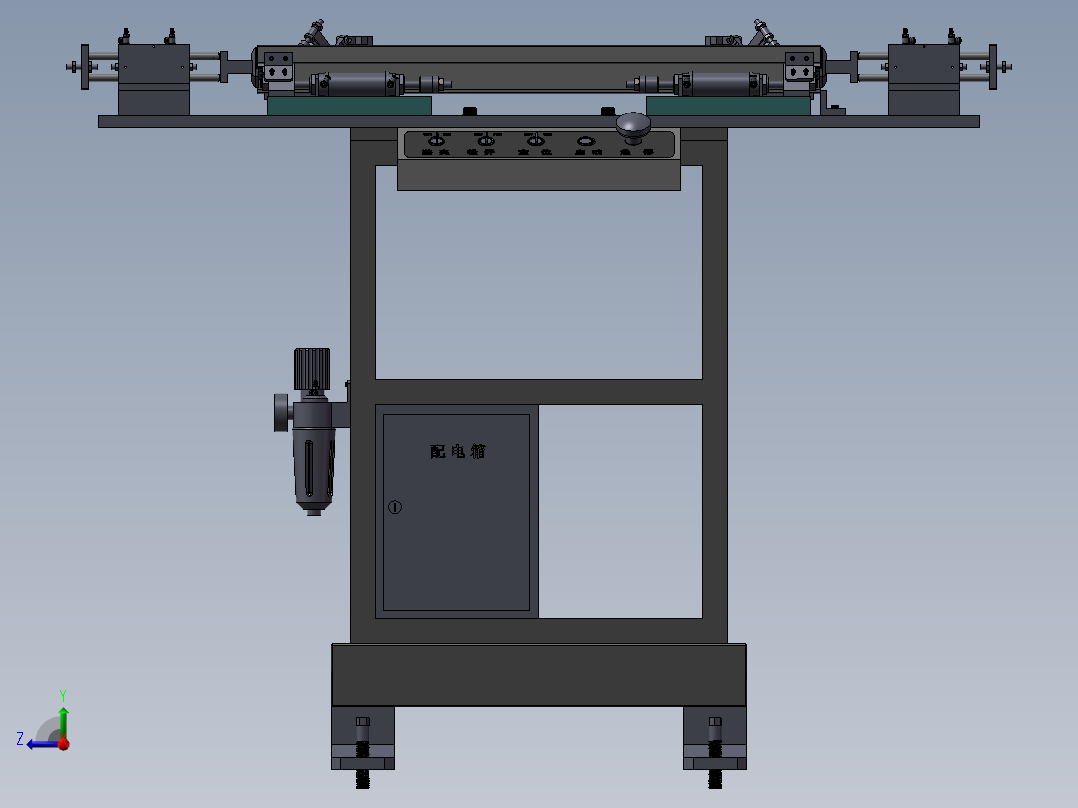 分体油杯激光焊接气动工装右视图