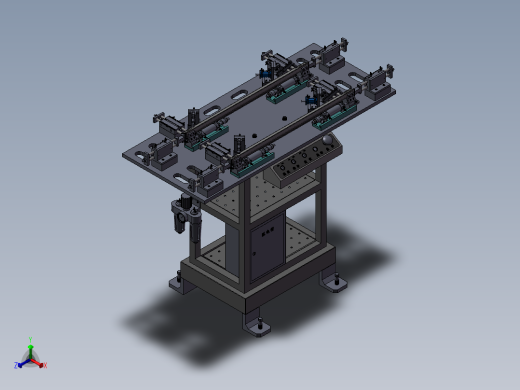 分体油杯激光焊接气动工装正等轴测缩略图