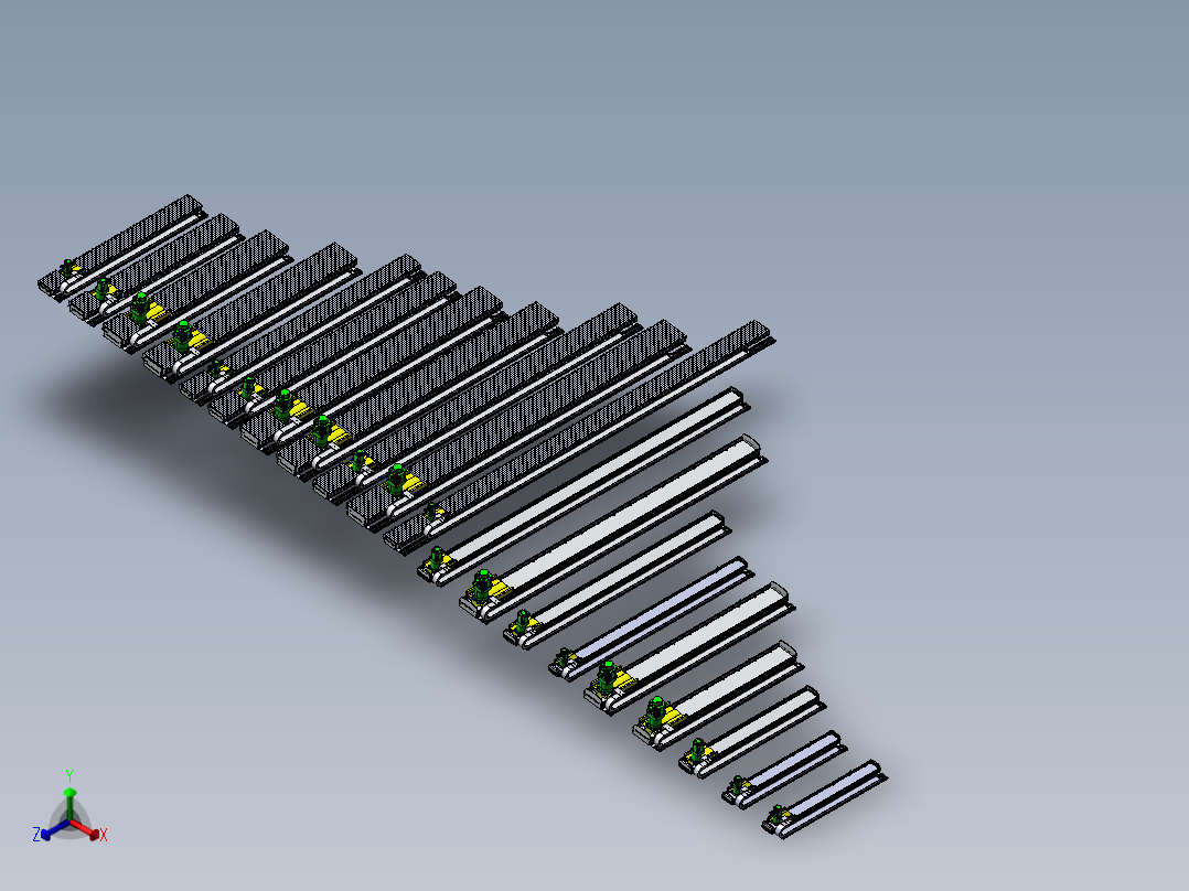 齿轮齿条型模组滑台正等轴测图