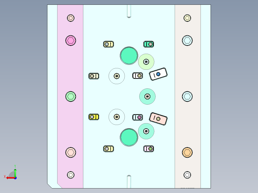 游戏机面盖（含五金件注塑）后视图