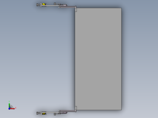 四连杆载车机构设计三维SW模型+CAD前视缩略图