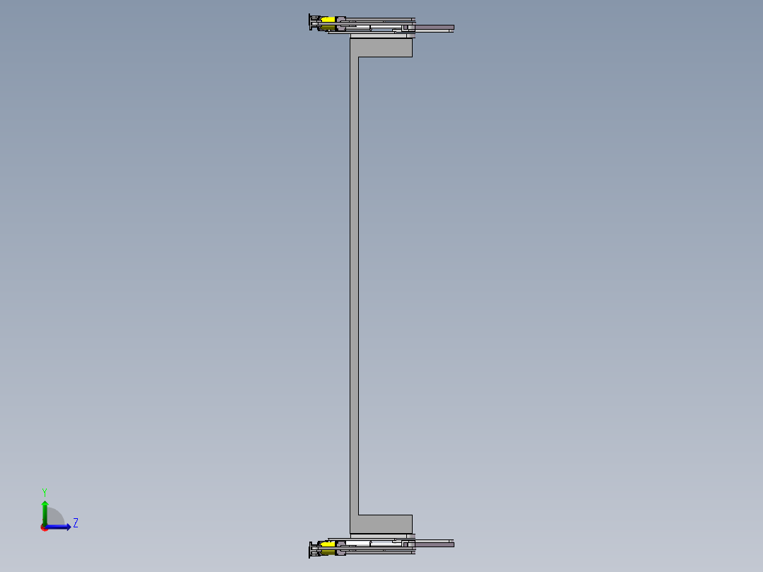 四连杆载车机构设计三维SW模型+CAD左视图