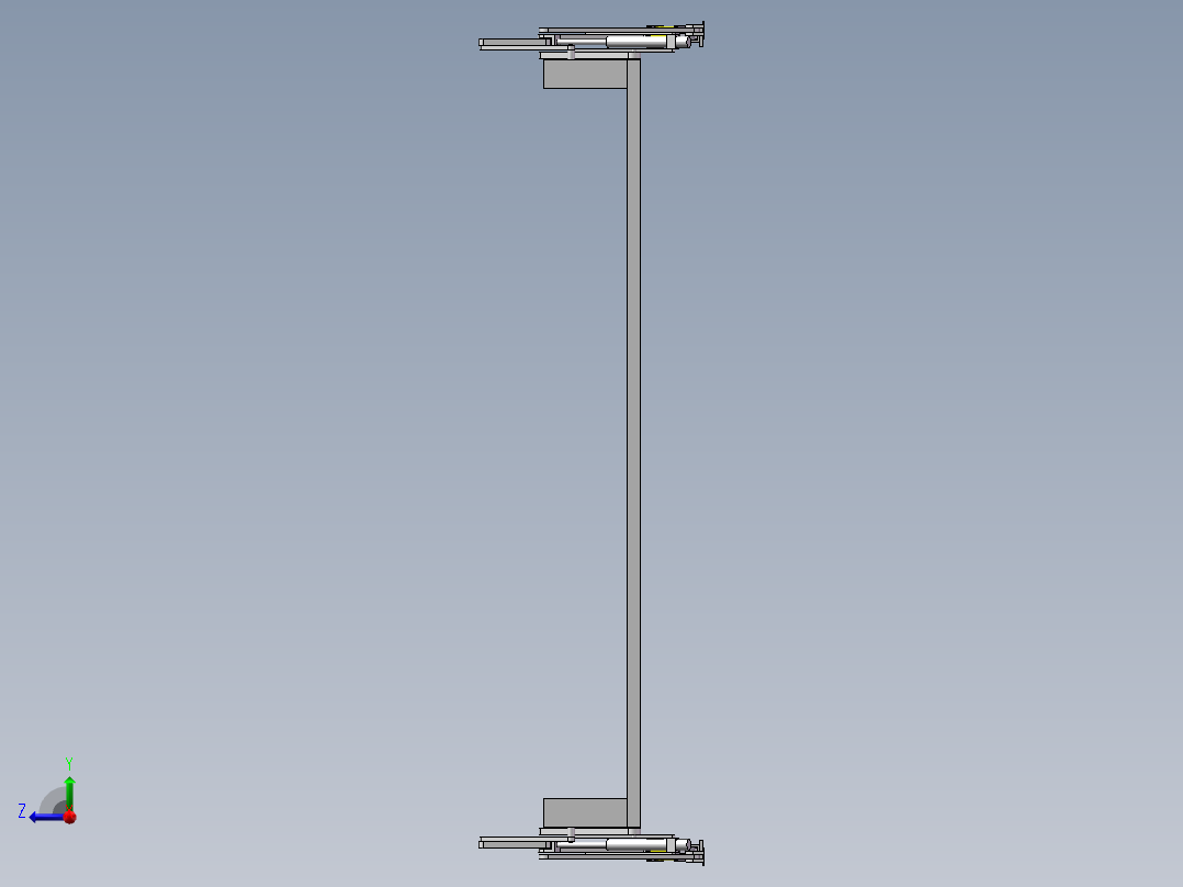 四连杆载车机构设计三维SW模型+CAD右视图