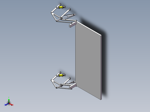 四连杆载车机构设计三维SW模型+CAD正等轴测缩略图