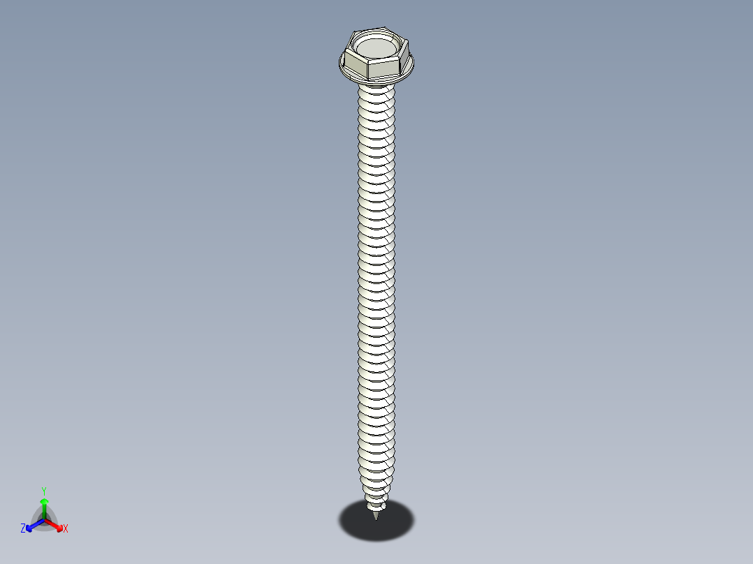 紧固件-IGES Hex Head Screw-03主视图