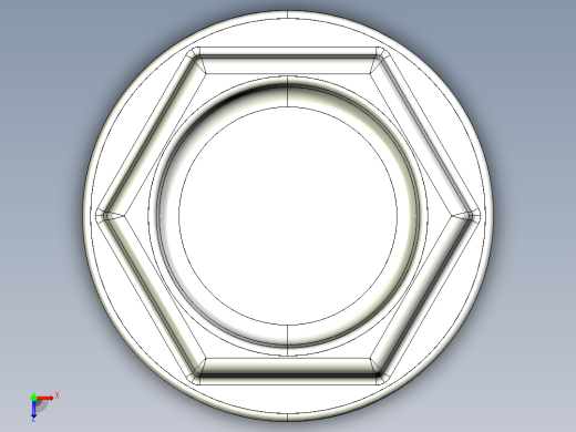 紧固件-IGES Hex Head Screw-03俯视缩略图