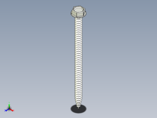 紧固件-IGES Hex Head Screw-03正等轴测缩略图