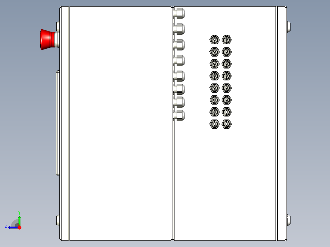 电动和气动箱右视图