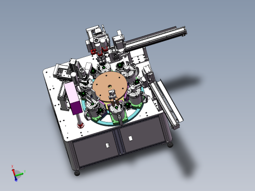 六工位转盘螺丝机SW模型