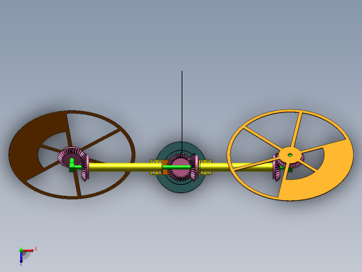 锥齿轮传动风力发电机模型俯视缩略图