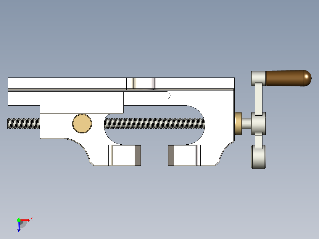 迷你台虎钳俯视图