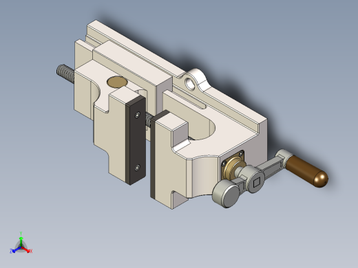 迷你台虎钳正等轴测缩略图