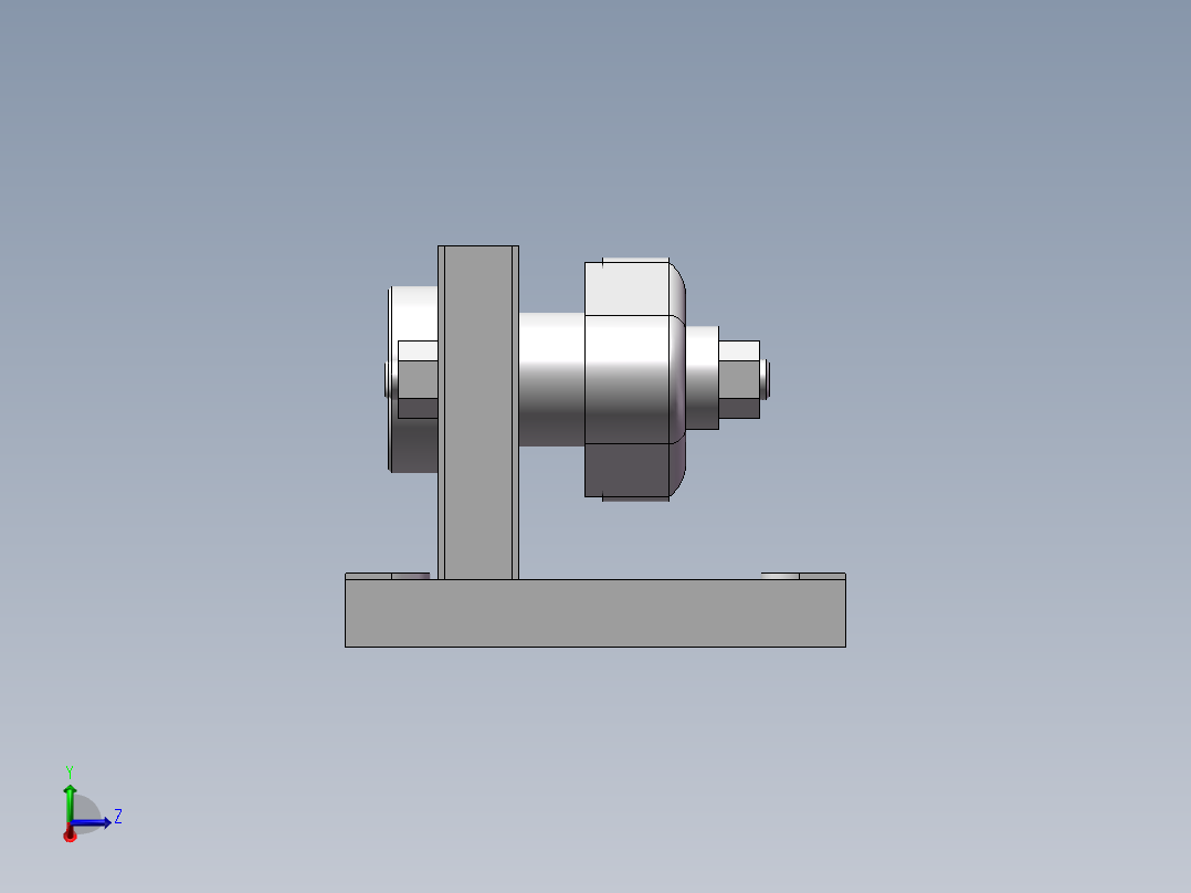 831007拨叉加工工艺及镗φ55孔及φ73端面夹具设计【含三维SolidWorks和UG】左视图