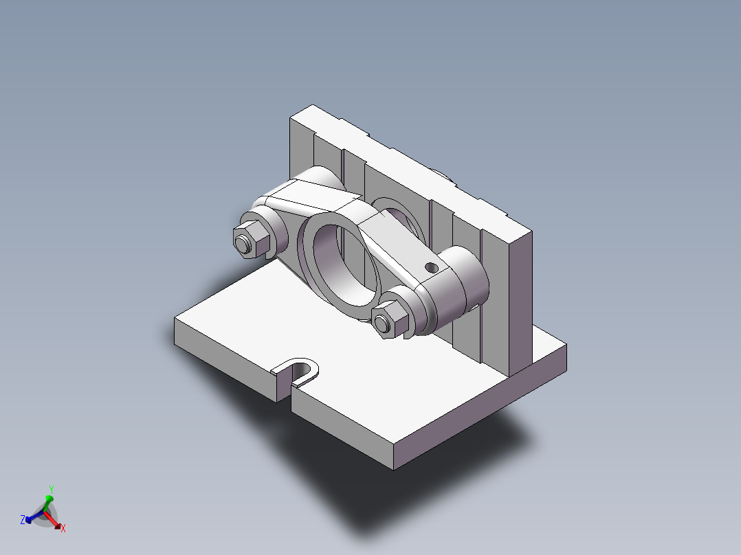 831007拨叉加工工艺及镗φ55孔及φ73端面夹具设计【含三维SolidWorks和UG】正等轴测图