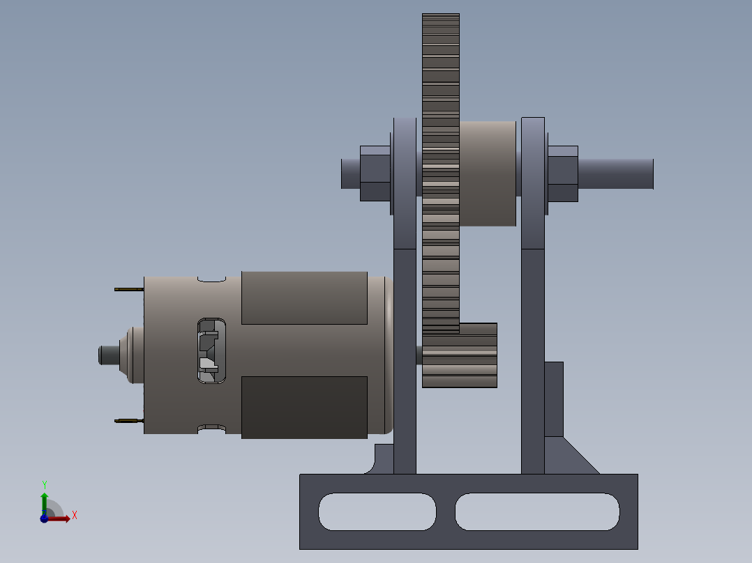 微型线圈风车减速电机前视图