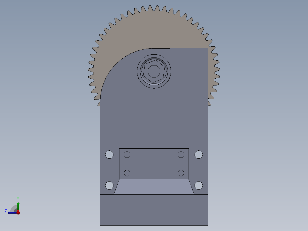 微型线圈风车减速电机右视图