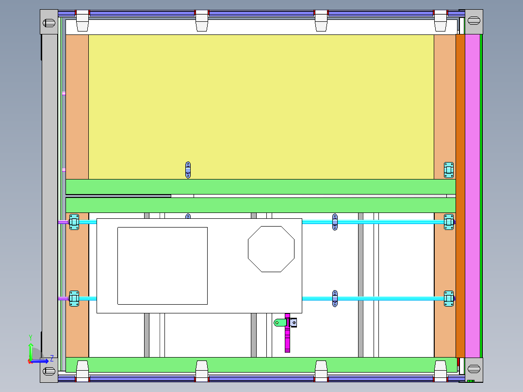 20尺储能用集装箱图纸左视图