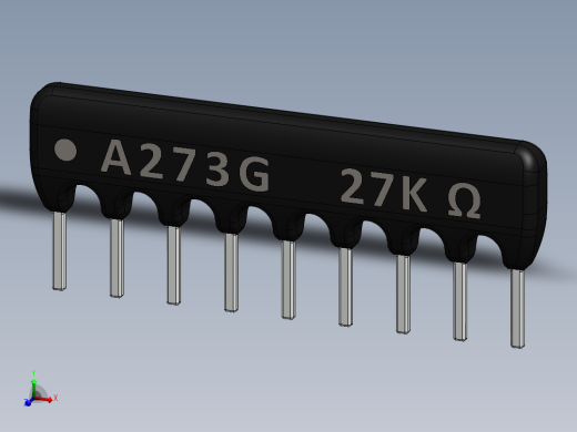 电容器 二极管 电阻器-Resistor Network 27K Ohm 9-Pin