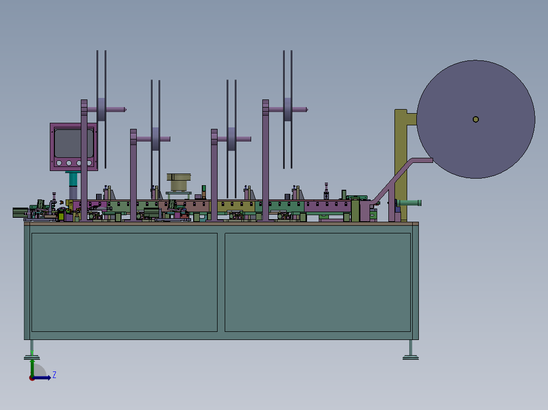 3.5JACK自动组装机sw18可编辑左视图