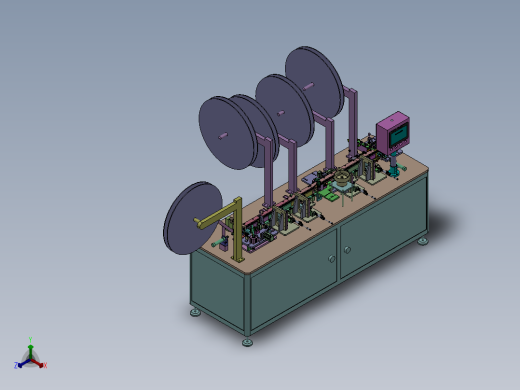3.5JACK自动组装机sw18可编辑正等轴测缩略图