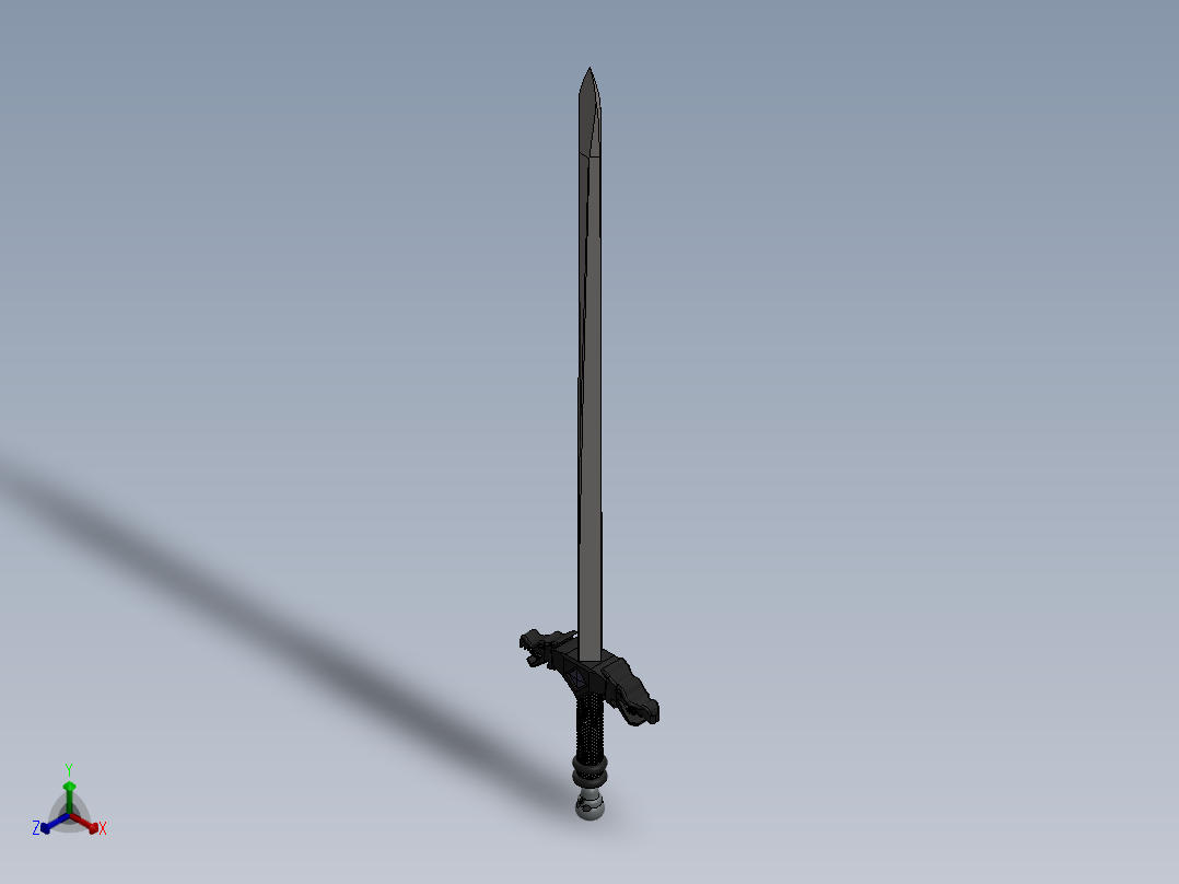 剑、宝剑(62)正等轴测图