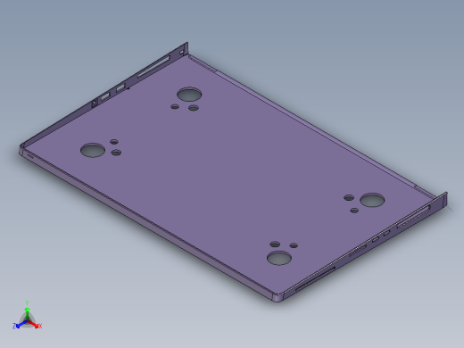 屏幕金属外壳铣天侧端面CNC编程程序模型