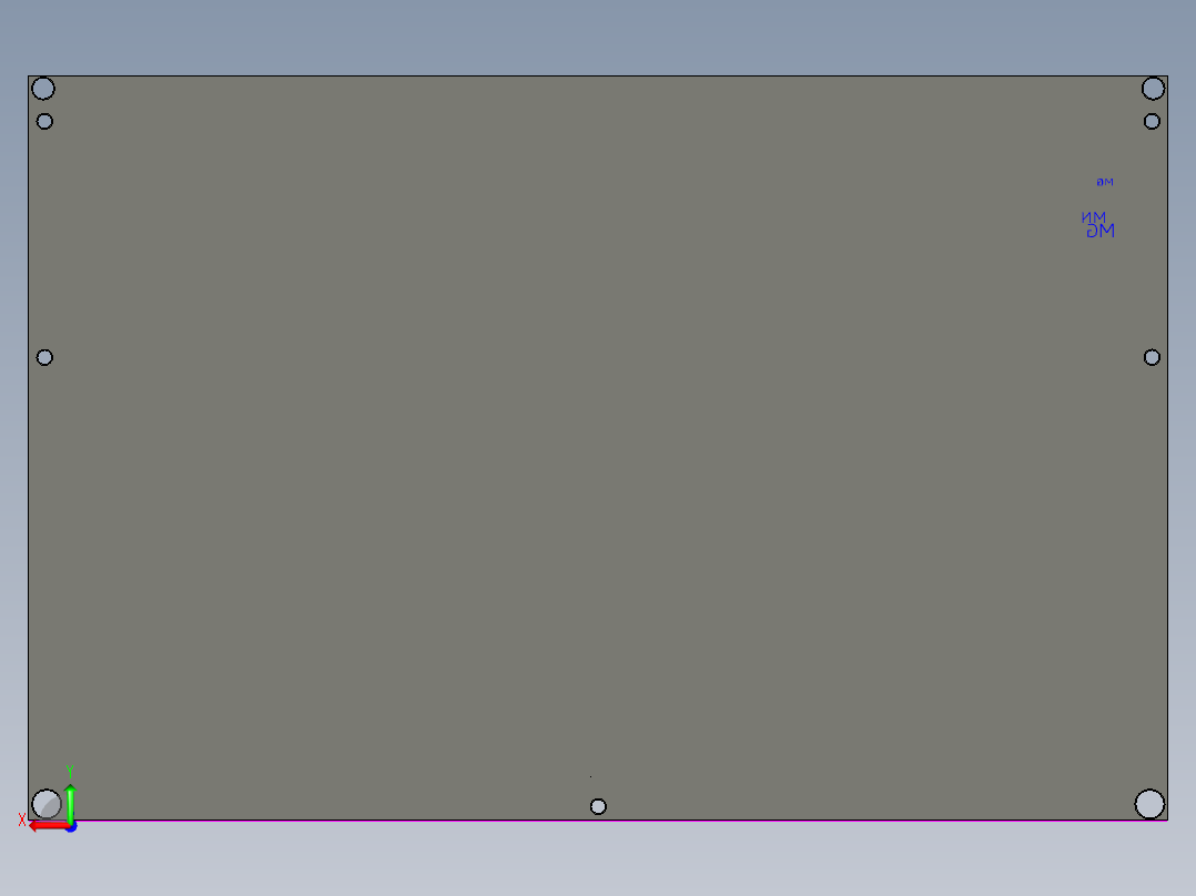 冲压件平板外壳内腔开粗UG编程程序模型后视图