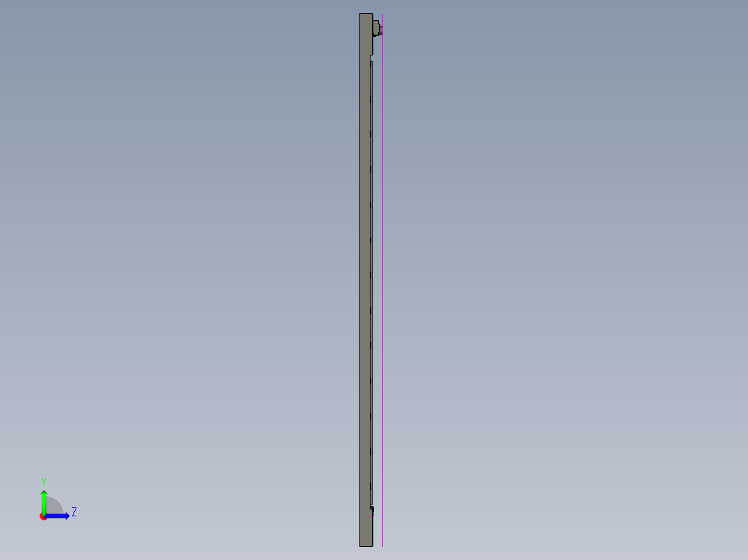 冲压件平板外壳内腔开粗UG编程程序模型左视图