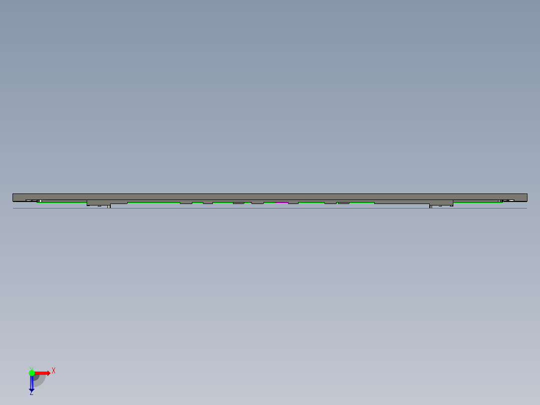 冲压件平板外壳内腔开粗UG编程程序模型俯视图
