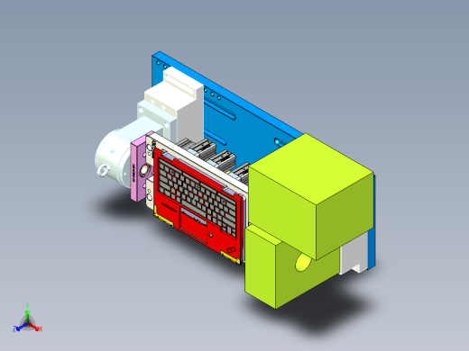 电脑外壳铣KB框+tp框治具模型