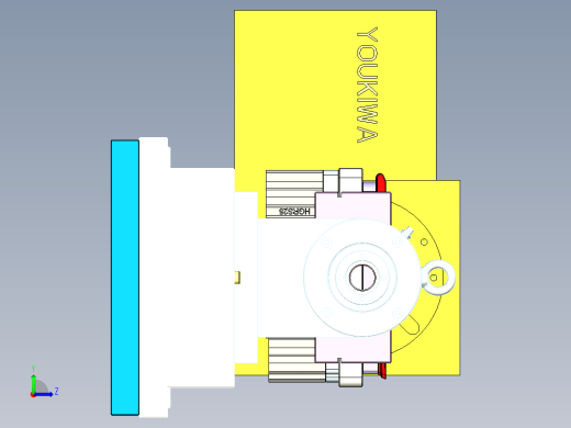 电脑外壳铣KB框+tp框治具模型左视缩略图
