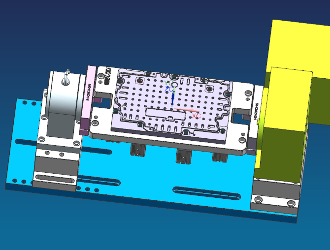 电脑外壳铣KB框+tp框治具模型