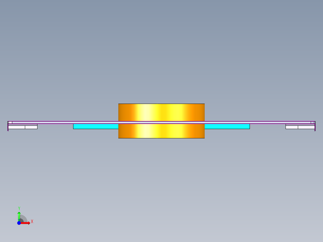 笔记本键盘外壳铣侧孔UG编程程序模型前视图