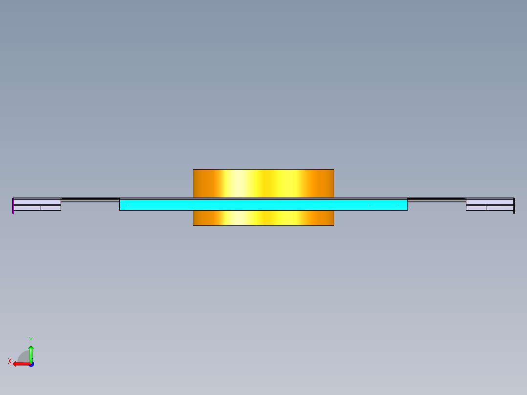 笔记本键盘外壳铣侧孔UG编程程序模型后视图