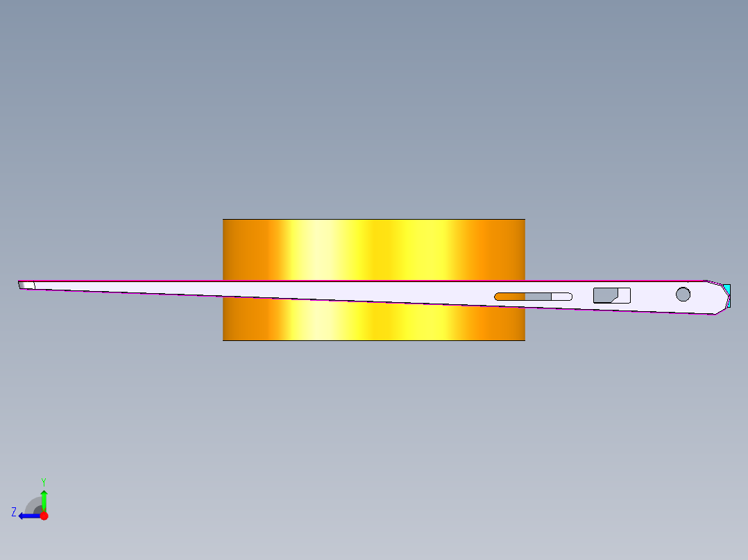 笔记本键盘外壳铣侧孔UG编程程序模型右视图