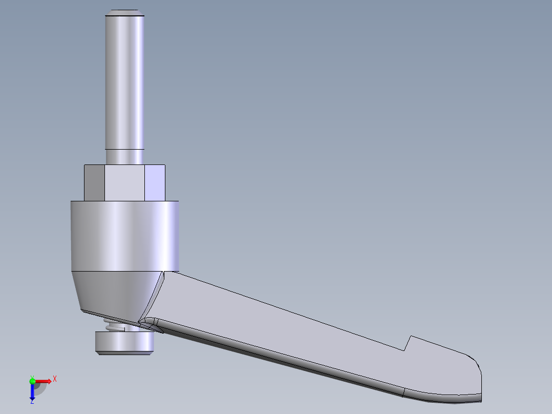 手调手柄(B型) M5×2001俯视图
