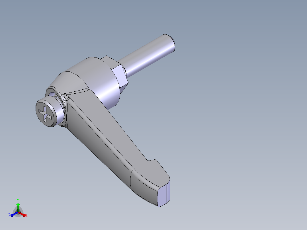 手调手柄(B型) M5×2001正等轴测图