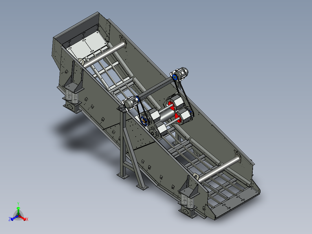 B3003872-直线振动筛正等轴测图