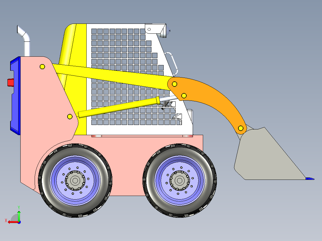 B3003978-山猫装载机后视图